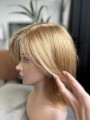 Peruka z włosów dziewiczych blond 25 cm - newhairstories.pl