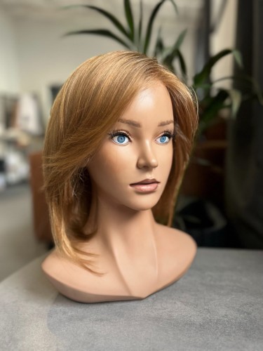 Peruka z włosów dziewiczych blond 25 cm - newhairstories.pl