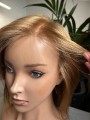 Peruka z włosów dziewiczych blond 25 cm - newhairstories.pl
