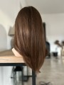Peruka z włosów naturalnych brąz - newhairstories.pl