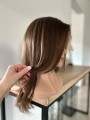 Peruka z włosów naturalnych brąz - newhairstories.pl