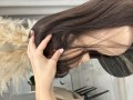 Peruka z włosów naturalnych ciemny brąz- newhairstories.pl
