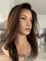 Peruka z włosów naturalnych brąz - newhairstories.pl