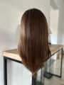 Peruka z włosów naturalnych brąz - newhairstories.pl